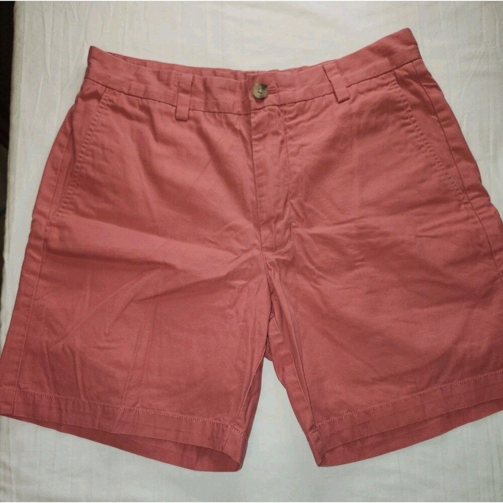 Vineyard Vines Shorts Mens 30 Breaker Chino Stretch Coral Pink Salmon Flat 7" in